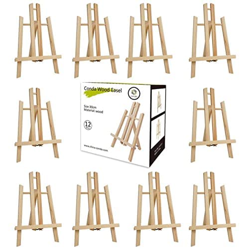 CONDA 12 Pack 11.8" Portable Tabletop Easel Set