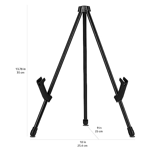 Black Steel Tabletop Easel: Adjustable & Portable Tripod