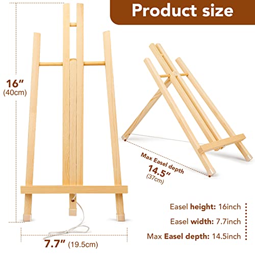 3 Pack 16" Wood Easels for Painting and Crafts