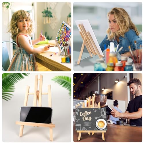AROIC Wood Easels for Painting, Art, Crafts (4 Pack)