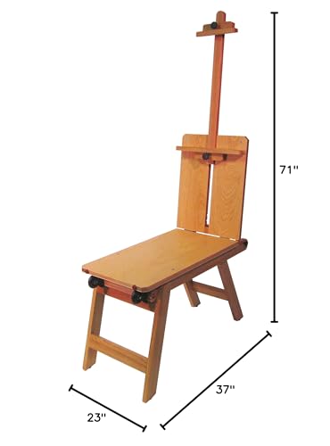 Martin Rolling Wooden Bench-Style Artist Easel - Natural