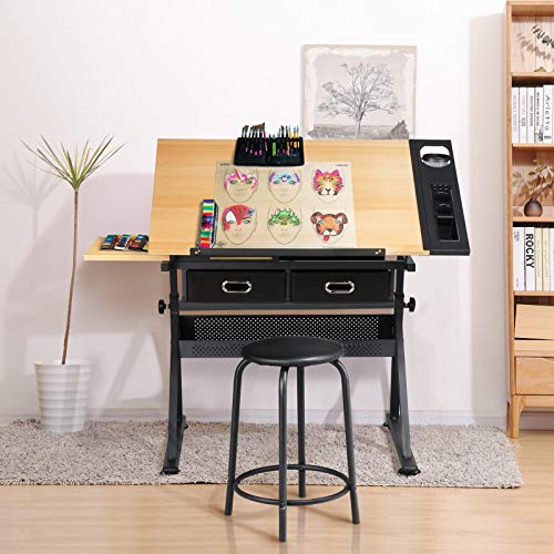 Height Adjustable Drafting Table for Art & Craft