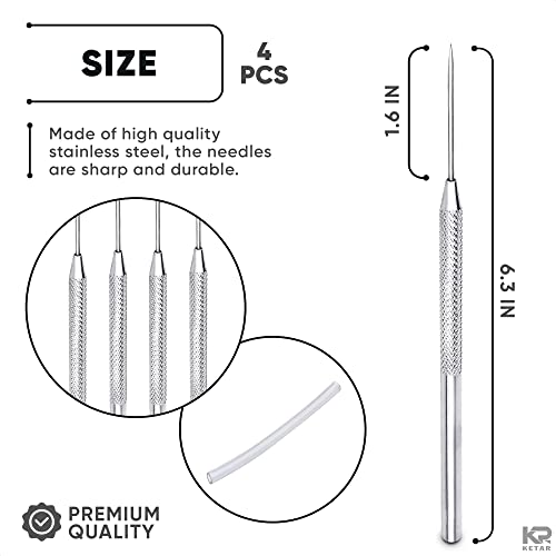 4Pcs Stainless Steel Clay Sculpting Tools Kit