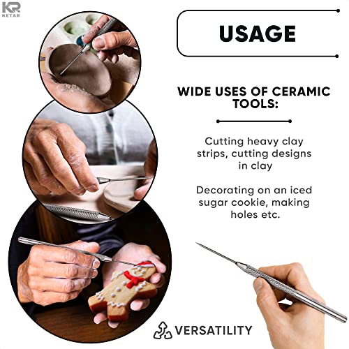 4Pcs Stainless Steel Clay Sculpting Tools Kit