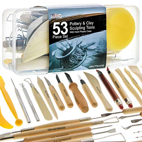 53 Piece Pottery & Clay Sculpting Tool Set