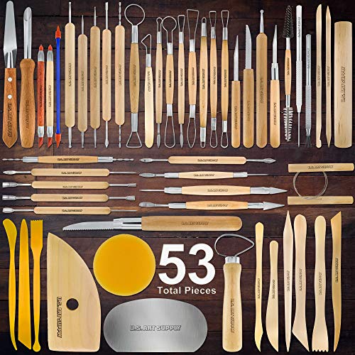 53 Piece Pottery & Clay Sculpting Tool Set