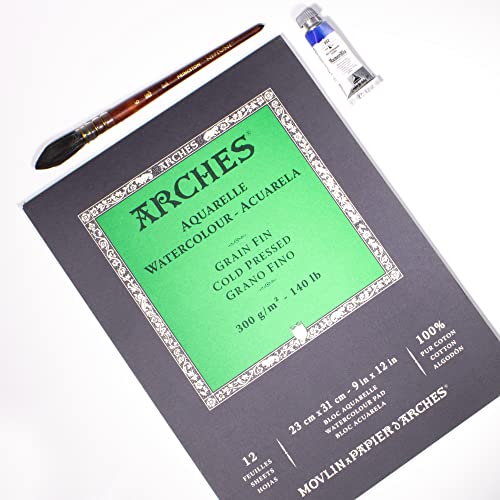 Arches Watercolor Pad 9x12-inch Natural White Paper