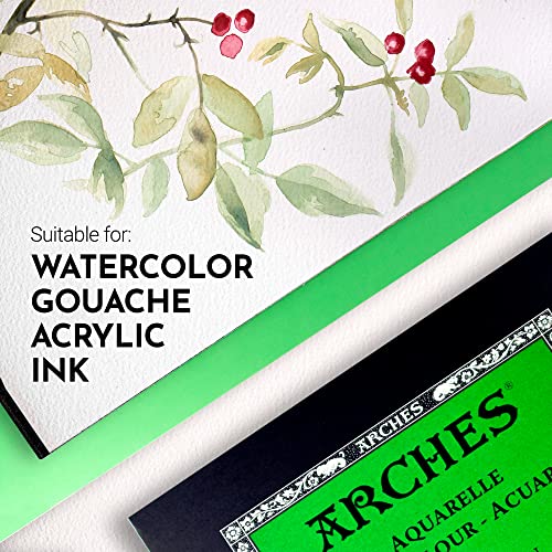 Arches Watercolor Pad 9x12-inch Natural White Paper