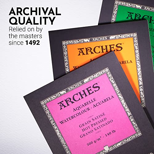 Arches Watercolor Pad 9x12-inch Natural White Paper