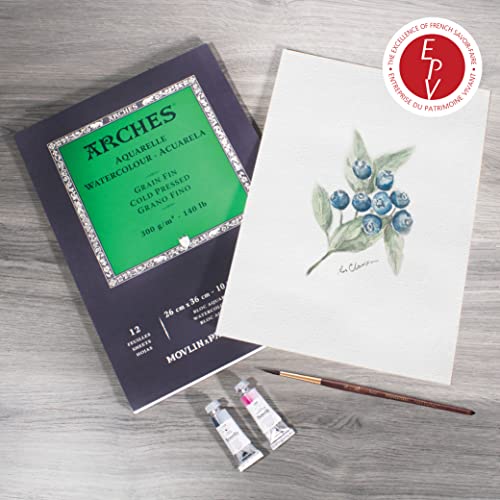 Arches Watercolor Pad 9x12-inch Natural White Paper