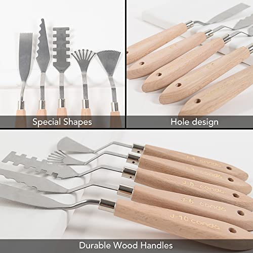 CONDA 10-Piece Stainless Steel Palette Knife Set
