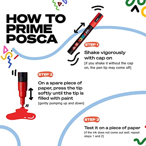 Posca Paint Markers Set with Extra Fine Tips