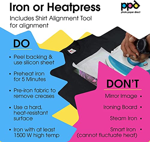 Premium Iron-On Dark T-Shirt Transfer Paper - Pack of 10