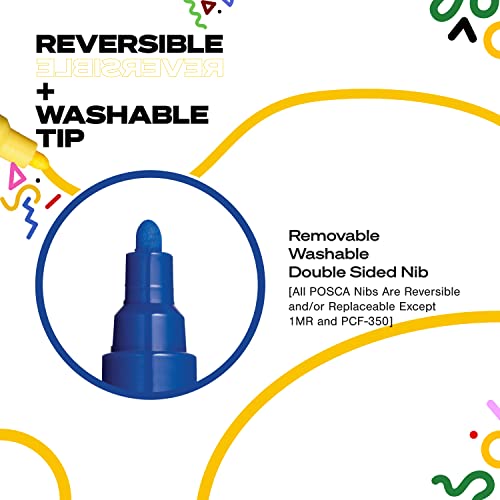 Posca Paint Markers: 8 Medium Reversible Tip Set