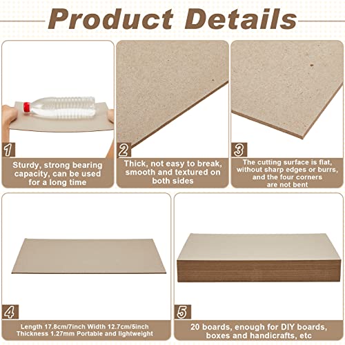 Designer Bookboard Sheets for Book Binding, 20 Pcs