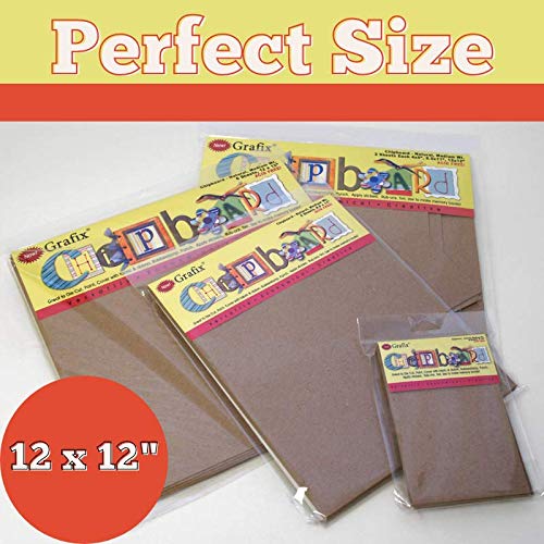 Grafix Chipboard Sheets - 25 Count, 12x12