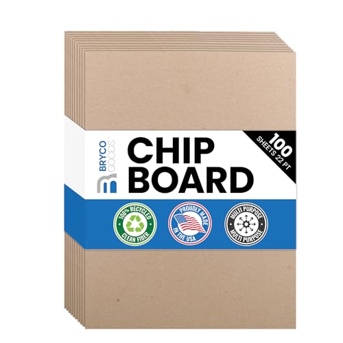 Kraft Chipboard Sheets - 8.5" x 11" - 100 Pack