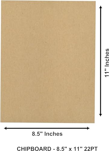 Kraft Chipboard Sheets - 8.5" x 11" - 100 Pack