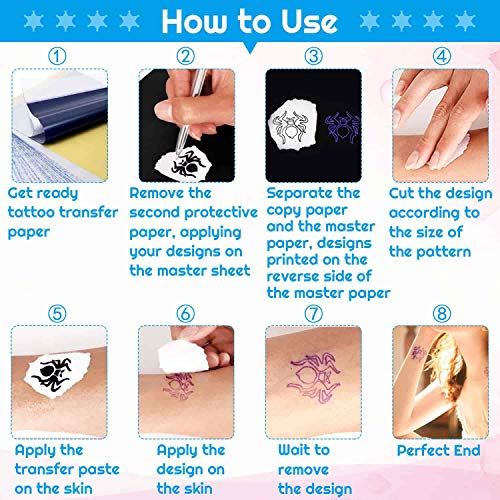 Tattoo Transfer Paper - 38 Sheets, 8 1/4" x 11 3/4