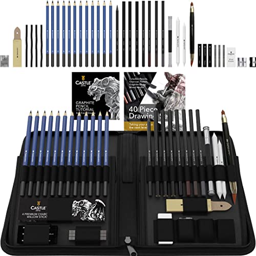Castle Art Supplies 40-Piece Graphite Drawing Set