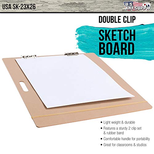 U.S. Art Supply 23" x 26" Artist Sketch Tote Board - Versatile for Classroom, Studio or Field