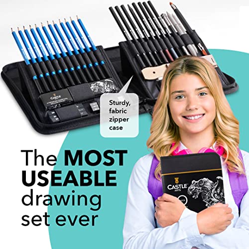 40-Piece Graphite Art Set with Carry Case and Stand