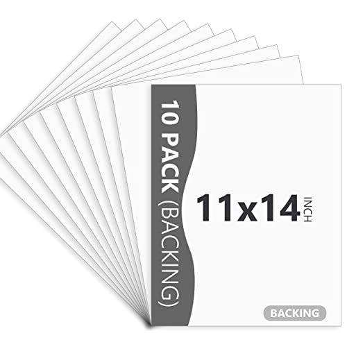 Somime 10 Pack Uncut White Matboards - 11X14