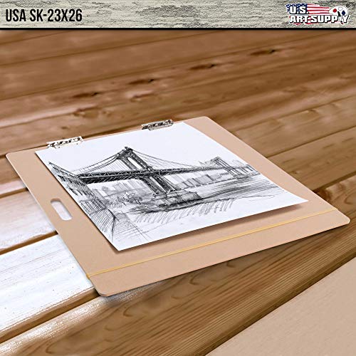 U.S. Art Supply 23" x 26" Artist Sketch Tote Board - Versatile for Classroom, Studio or Field