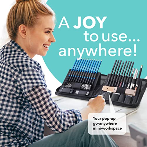40-Piece Graphite Art Set with Carry Case and Stand