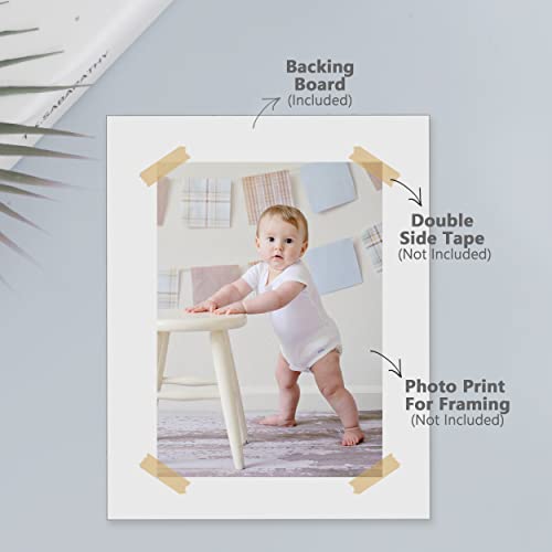 Somime 10 Pack Uncut White Matboards - 11X14
