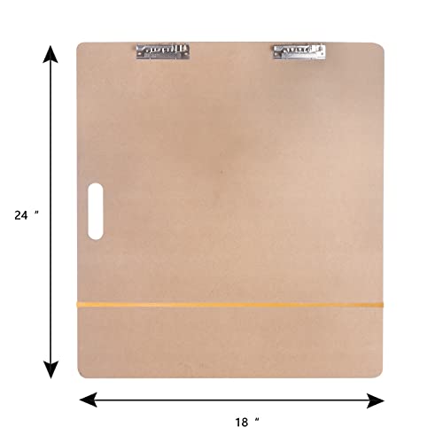 18x24 Artist Sketch Tote Board with Clips & Handle