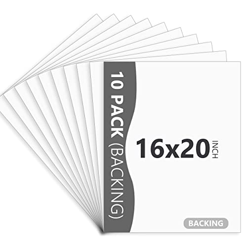 10 Pack 16x20 White Backing Boards for Art Supplies