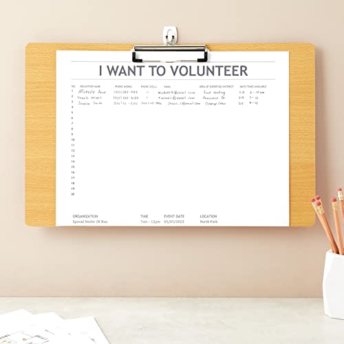 Wooden Clipboard - Large Horizontal Lap Board for Drawing Sketch