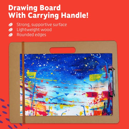 Portable Wooden Sketch Board - 13x17 Art Supplies
