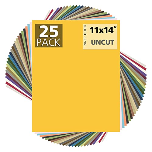 Mat Board Center - 25 Assorted Colors, 11x14