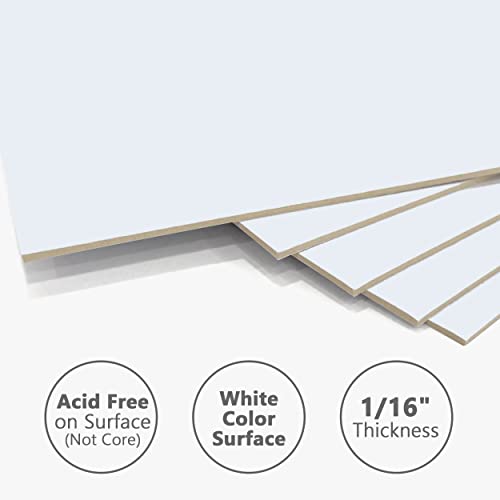 10 Pack 16x20 White Backing Boards for Art Supplies