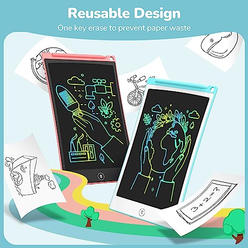 2 Pack LCD Writing Tablet, 8.5 Inch Doodle Board