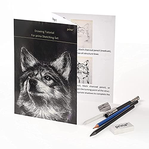 Prina 50 Pack Drawing Set with Sketchbook
