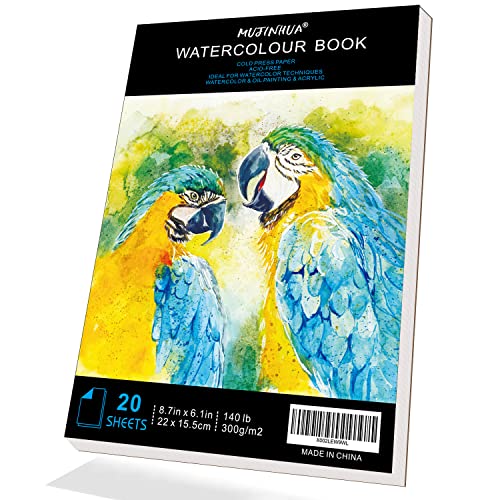 White Watercolor Paper Pad - 6.1X8.7", 20 Sheets