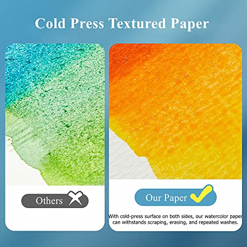 FEITAKE Watercolor Paper - 60 Sheets - Cold Press