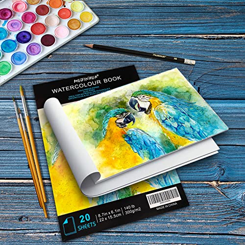 White Watercolor Paper Pad - 6.1X8.7", 20 Sheets