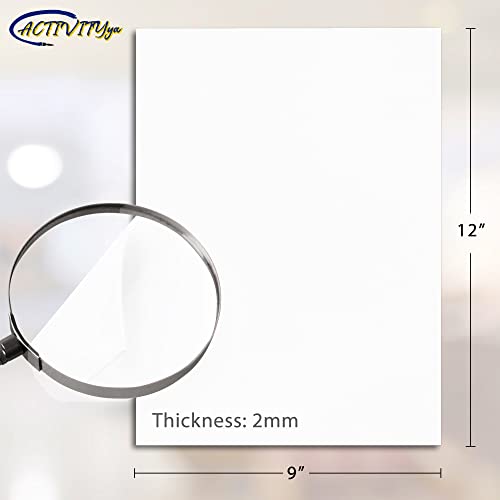 ACTIVITYya Craft Foam Sheets, White, 9x12", 2mm - 10pk