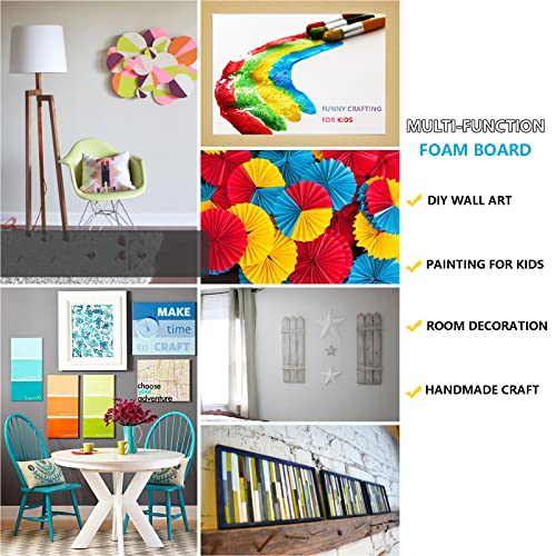 Pack of 15 Foam Boards, 12x16.5Inch, for Art & Craft