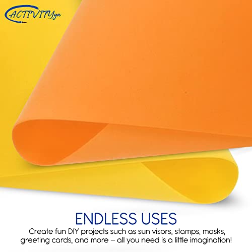 ACTIVITYya Craft Foam Sheets, White, 9x12", 2mm - 10pk