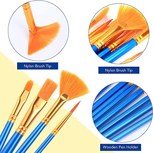 AROIC Acrylic Paint Brush Set, 30 pcs - All-purpose Art Kit