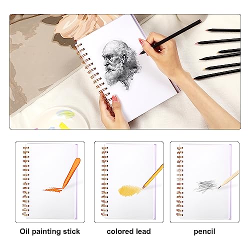 Yoment 5.5" x 8.5" Hardcover Sketchbook Pad, Purple