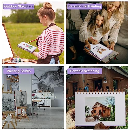 Yoment 5.5" x 8.5" Hardcover Sketchbook Pad, Purple