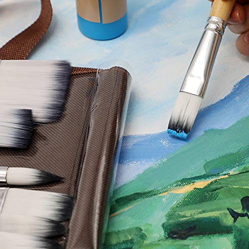 24 Different Shape Art Paint Brushes for Artists, Students, Adults & Kids