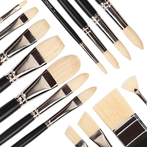 Professional Paintbrush Set | 15PCS Natural Bristle Brushes