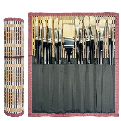 Professional Paintbrush Set | 15PCS Natural Bristle Brushes